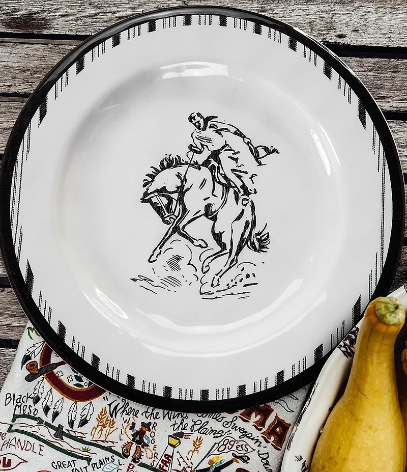 HiEnd Accents x Paseo Road Ranch Life Collection Melamine Dinner Plates, Set of 4
