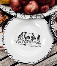 HiEnd Accents x Paseo Road Ranch Life Collection Melamine Salad Plates, Set of 4
