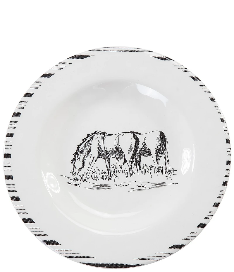 HiEnd Accents x Paseo Road Ranch Life Collection Melamine Salad Plates, Set of 4