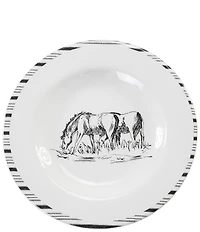 HiEnd Accents x Paseo Road Ranch Life Collection Melamine Salad Plates, Set of 4