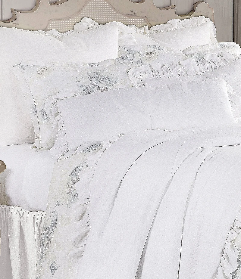 HiEnd Accents Rosaline Washed Floral Linen Comforter Mini Set