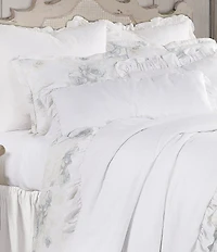 HiEnd Accents Rosaline Washed Floral Linen Comforter Mini Set