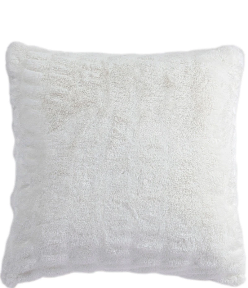 HiEnd Accents Ruched Rabbit Double-Sided Euro Pillow with Down Insert
