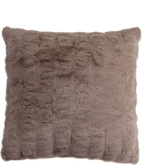 HiEnd Accents The Ruched Rabbit Collection Faux Fur Euro Pillow