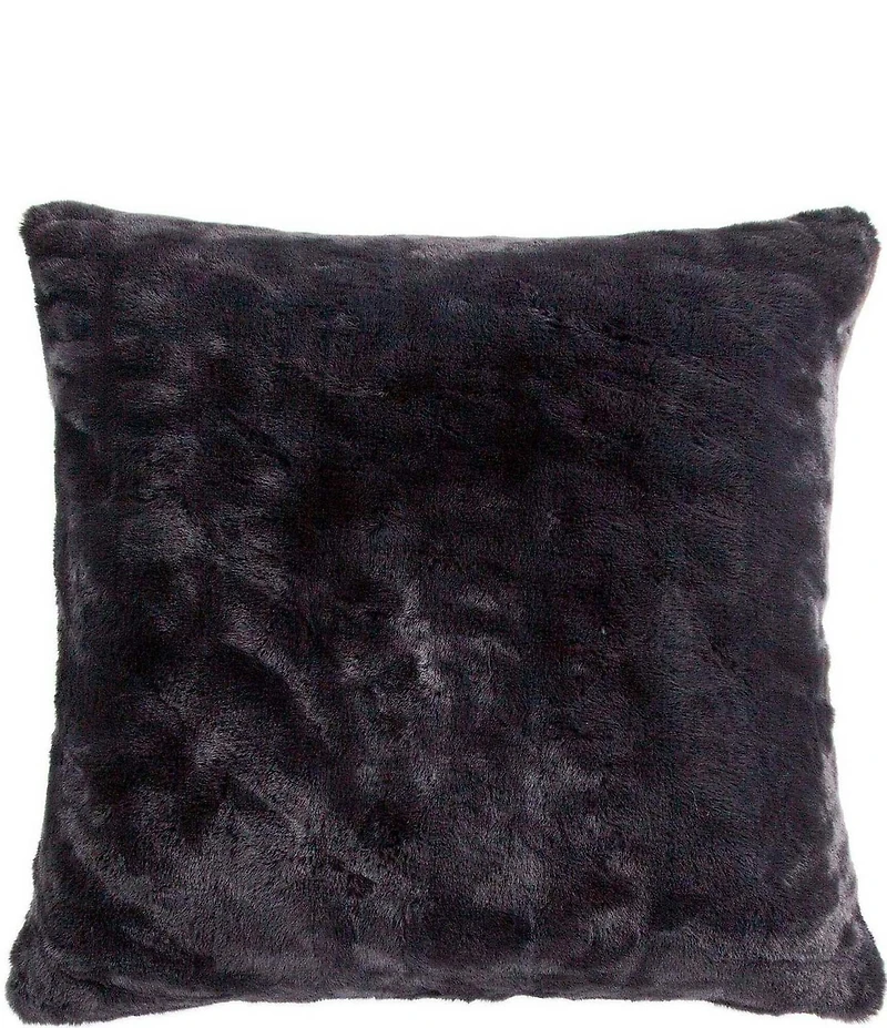 HiEnd Accents The Ruched Rabbit Collection Faux Fur Euro Pillow