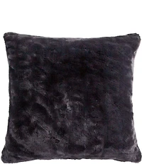 HiEnd Accents The Ruched Rabbit Collection Faux Fur Euro Pillow