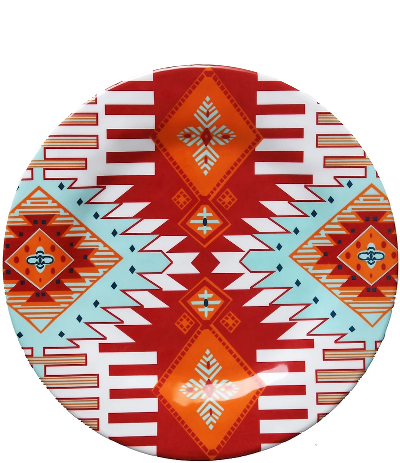 HiEnd Accents Southwest Melamine Dinner Plate, Set of 4