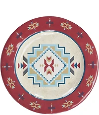 HiEnd Accents Spirit Valley Collection Melamine Southwestern Pattern Dinner Plates, Set of 4