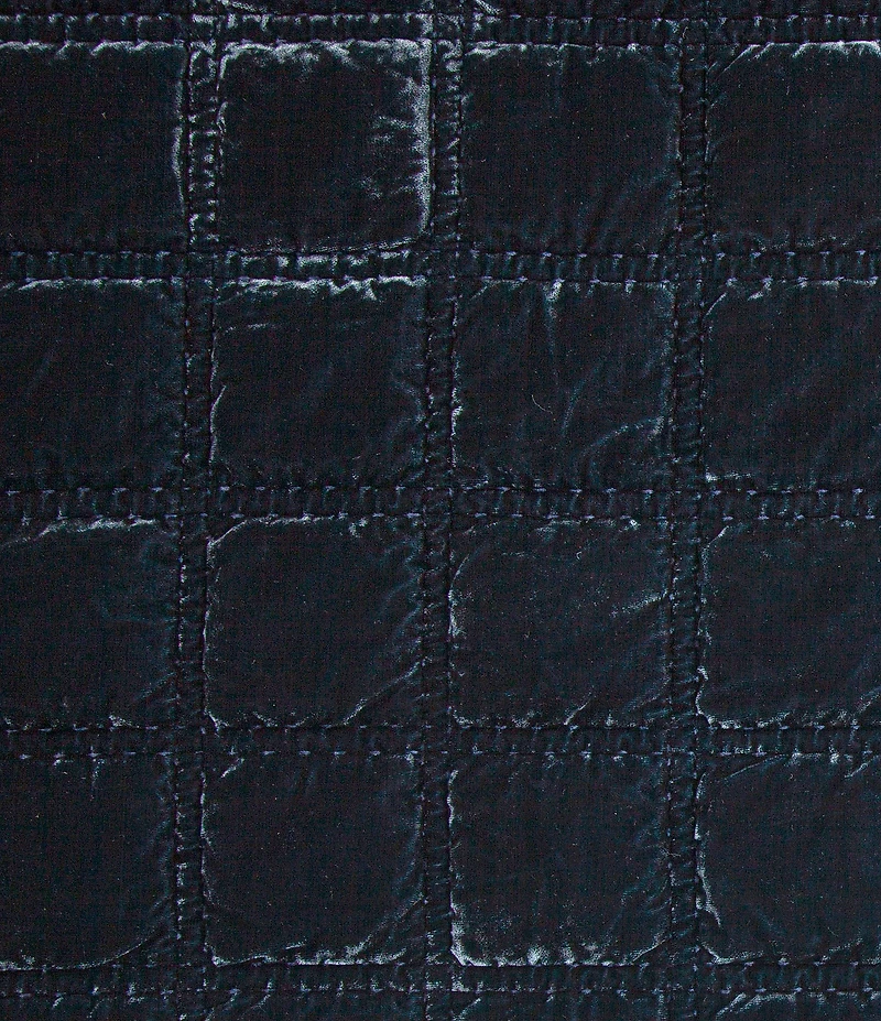 HiEnd Accents Stella Collection Faux Silk Velvet Double Box Stitched Throw Blanket