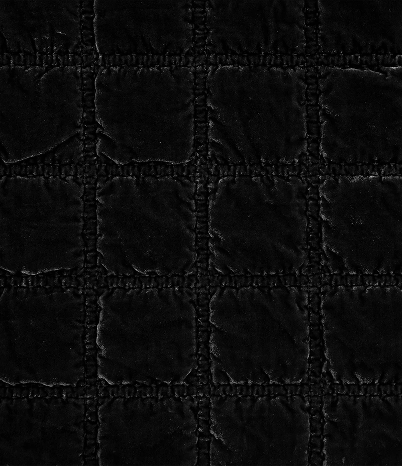 HiEnd Accents Stella Collection Faux Silk Velvet Double Box Stitched Throw Blanket