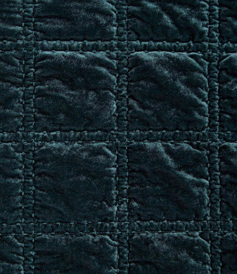 HiEnd Accents Stella Collection Faux Silk Velvet Double Box Stitched Throw Blanket