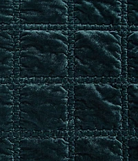 HiEnd Accents Stella Collection Faux Silk Velvet Double Box Stitched Throw Blanket