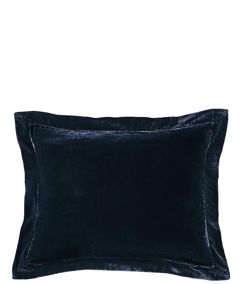 HiEnd Accents Stella Collection Faux Silk Velvet Flanged Dutch Euro Pillow