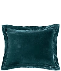 HiEnd Accents Stella Collection Faux Silk Velvet Flanged Dutch Euro Pillow