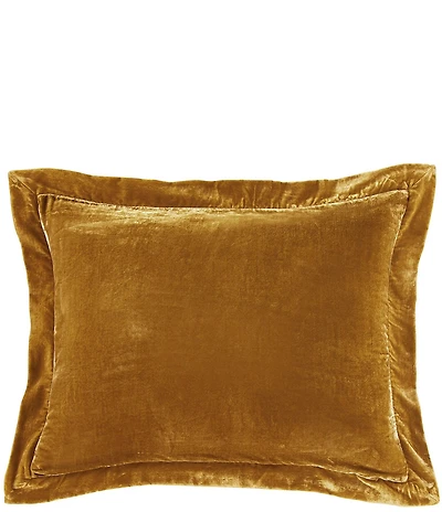 HiEnd Accents Stella Collection Faux Silk Velvet Flanged Dutch Euro Pillow