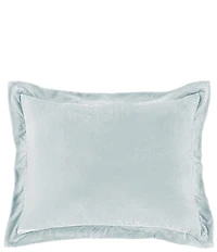 HiEnd Accents Stella Collection Faux Silk Velvet Flanged Dutch Euro Pillow