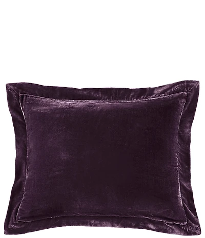 HiEnd Accents Stella Collection Faux Silk Velvet Flanged Dutch Euro Pillow