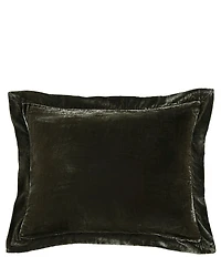 HiEnd Accents Stella Collection Faux Silk Velvet Flanged Dutch Euro Pillow