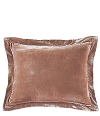 HiEnd Accents Stella Collection Faux Silk Velvet Flanged Dutch Euro Pillow