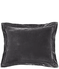 HiEnd Accents Stella Collection Faux Silk Velvet Flanged Dutch Euro Pillow