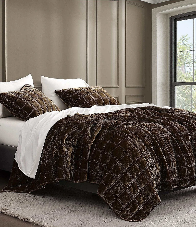 HiEnd Accents Stella Faux Silk Double Box Stitch Quilt Mini Set