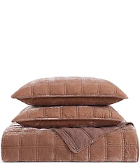 HiEnd Accents Stella Faux Silk Double Box Stitch Quilt Mini Set