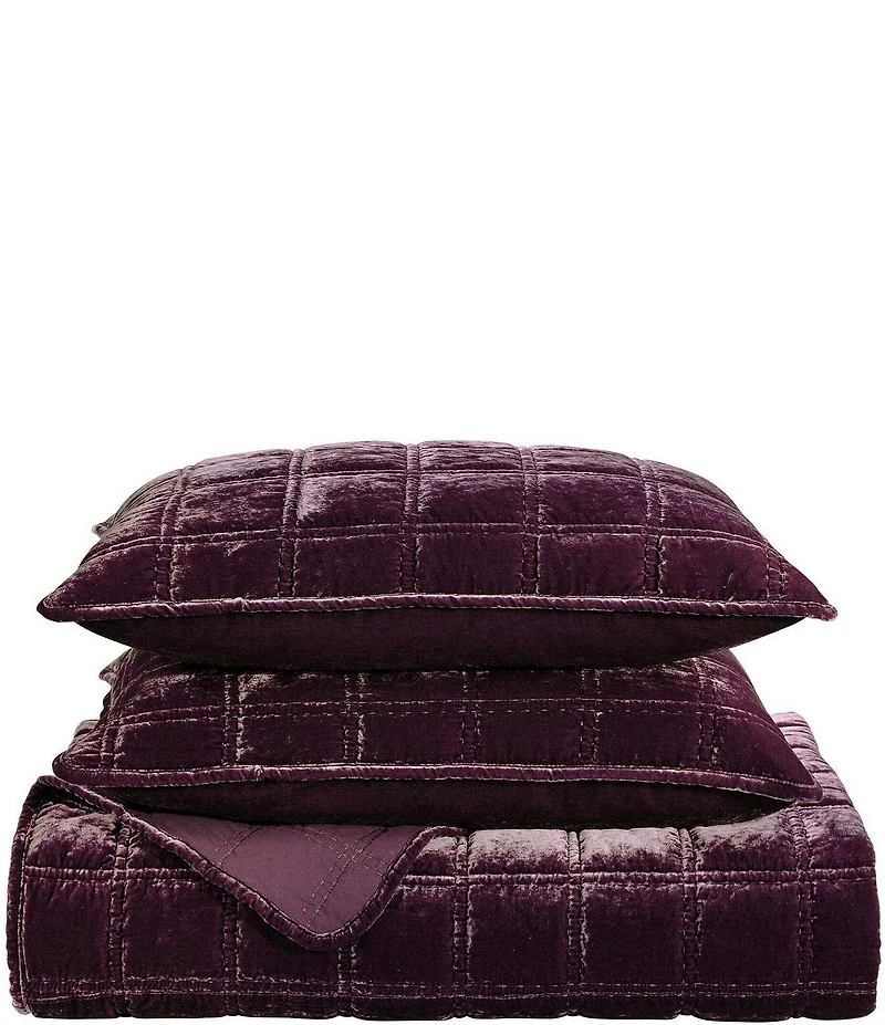 HiEnd Accents Stella Faux Silk Double Box Stitch Quilt Mini Set
