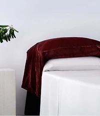 HiEnd Accents Stella Faux Silk Velvet Waterfall Pillowcase, 2 Piece Set