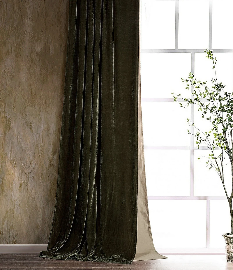HiEnd Accents Stella Lined Silk Velvet Window Treatment