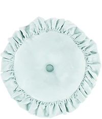 HiEnd Accents Stella Silk Ruffled Trim Round Pillow