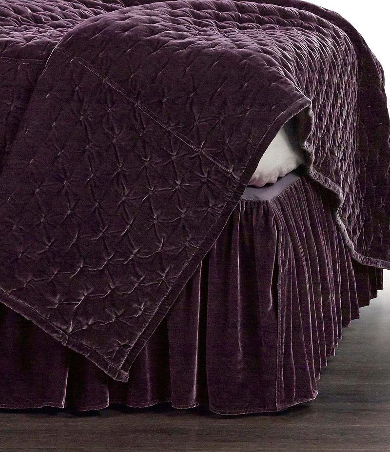 HiEnd Accents Stella Silk Velvet Bed Skirt