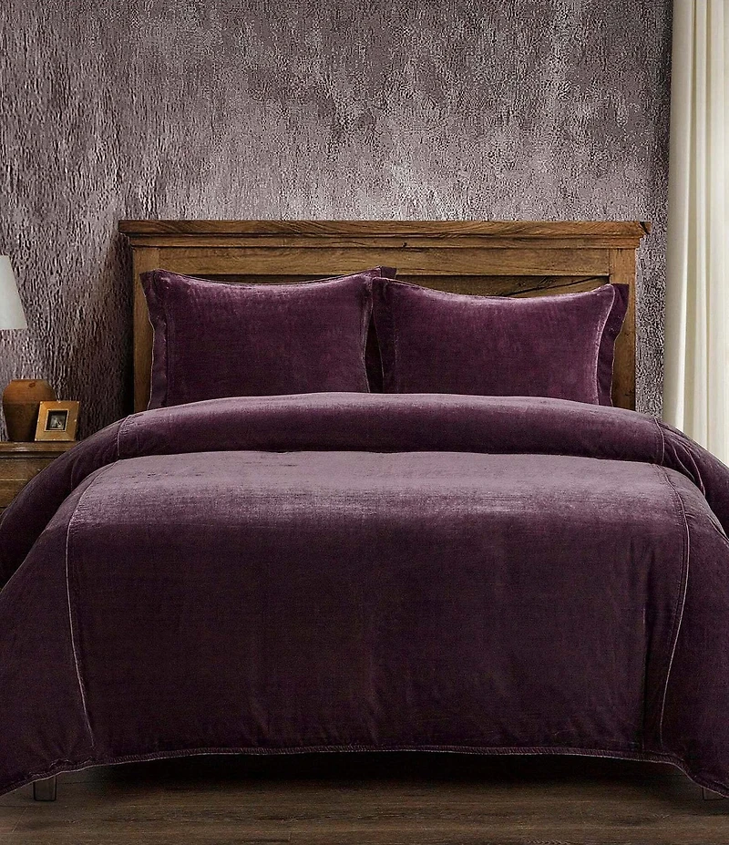 HiEnd Accents Stella Silk Velvet Duvet Cover Mini Set