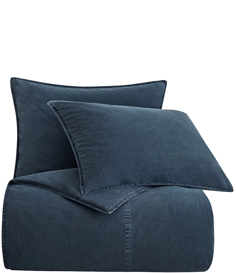HiEnd Accents Stonewashed Cotton Canvas Duvet Cover Mini Set