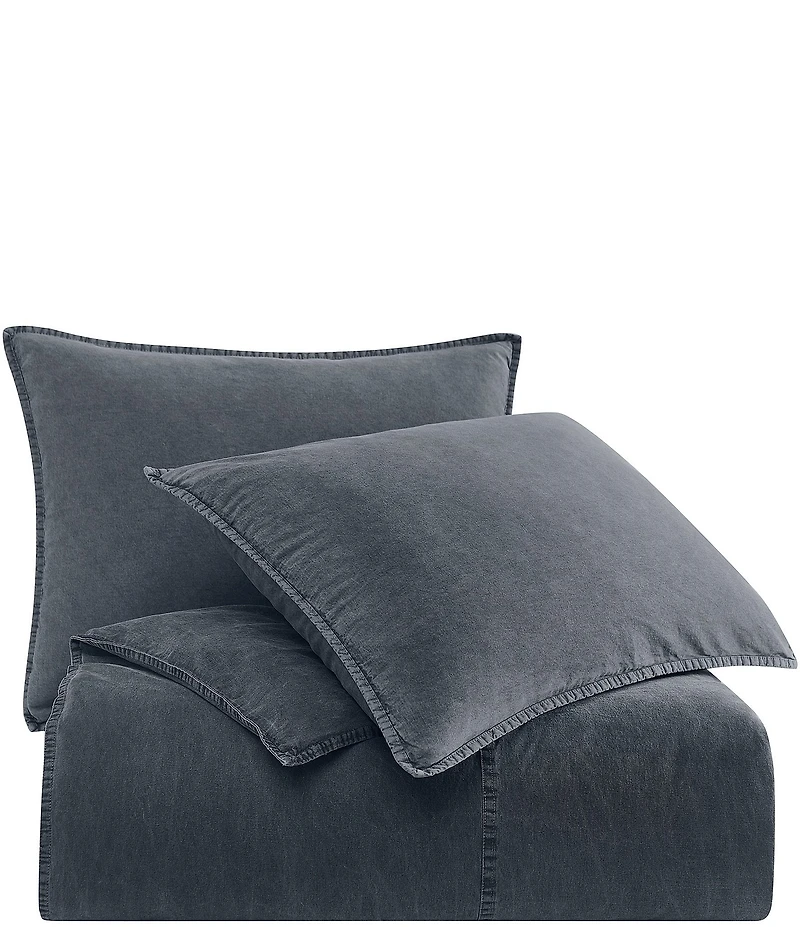 HiEnd Accents Stonewashed Cotton Canvas Duvet Cover Mini Set