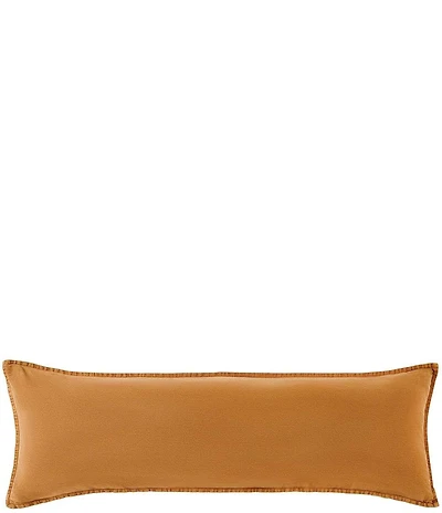 HiEnd Accents Stonewashed Cotton Canvas Long Lumbar Pillow