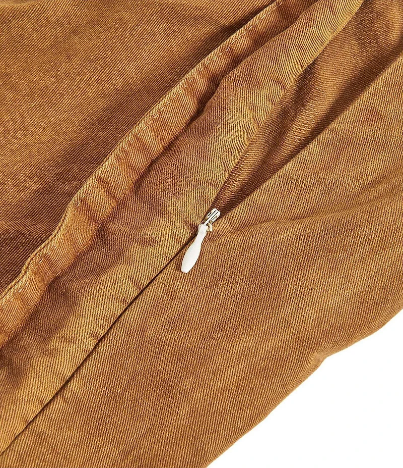 HiEnd Accents Stonewashed Cotton Canvas Long Lumbar Pillow