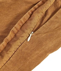 HiEnd Accents Stonewashed Cotton Canvas Long Lumbar Pillow