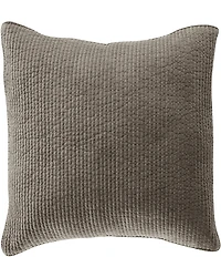 HiEnd Accents Stonewashed Cotton Quilted Velvet Euro Sham