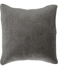 HiEnd Accents Stonewashed Cotton Quilted Velvet Euro Sham