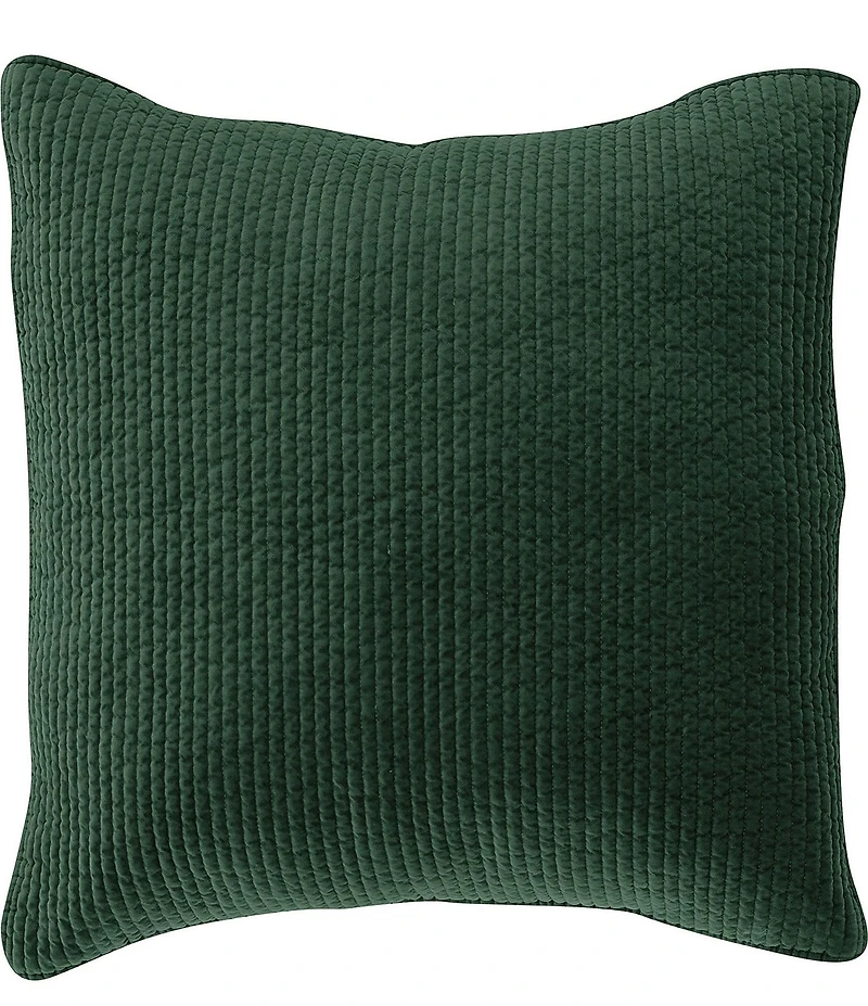 HiEnd Accents Stonewashed Cotton Quilted Velvet Euro Sham