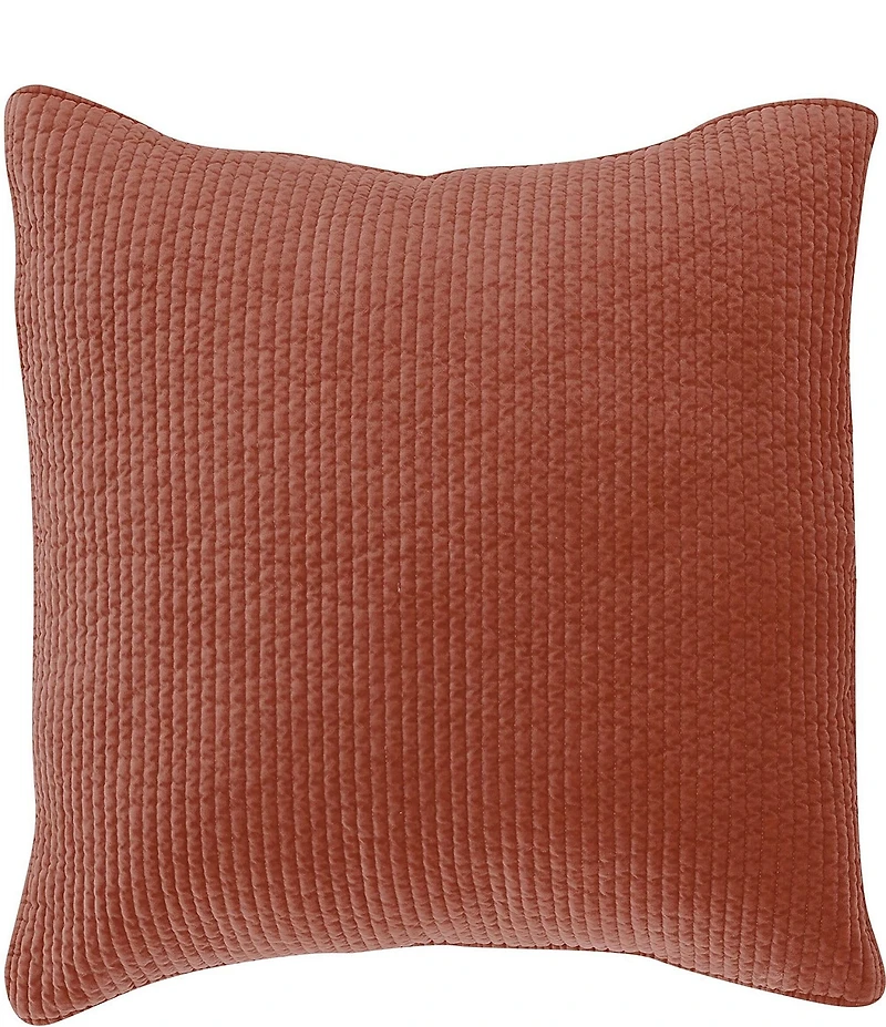 HiEnd Accents Stonewashed Cotton Quilted Velvet Euro Sham