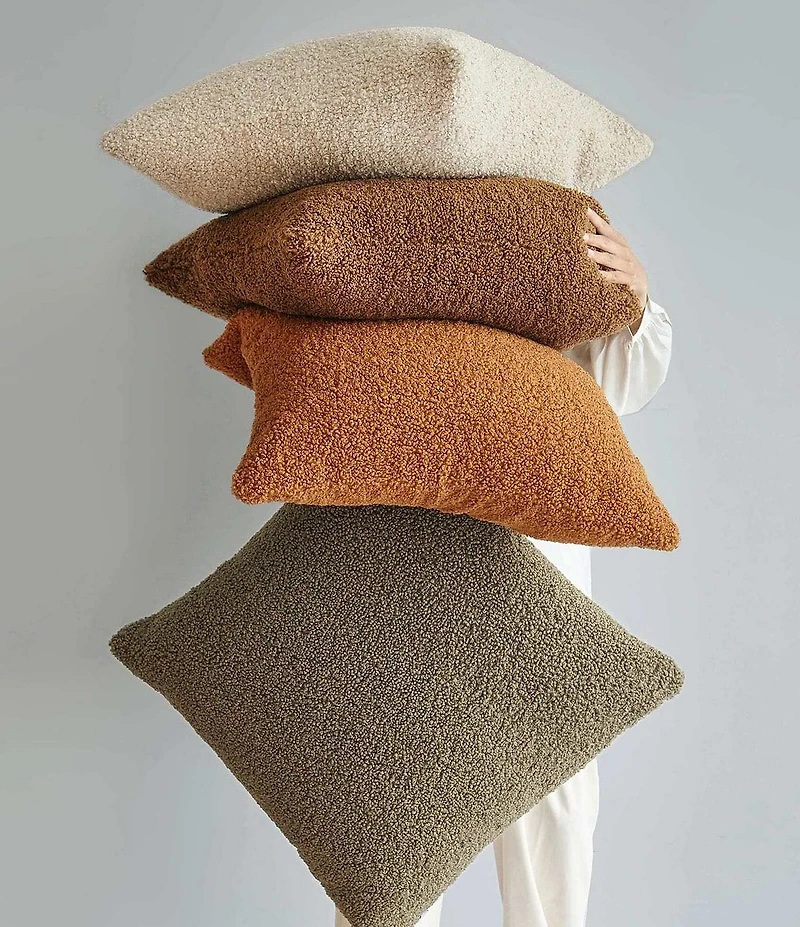 HiEnd Accents Teddy Boucle Woven Square Pillow