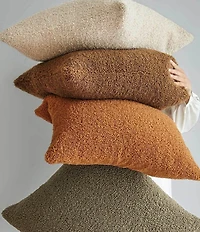 HiEnd Accents Teddy Soft Plush Textured Boucle Euro Pillow