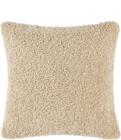HiEnd Accents Teddy Soft Plush Textured Boucle Euro Pillow