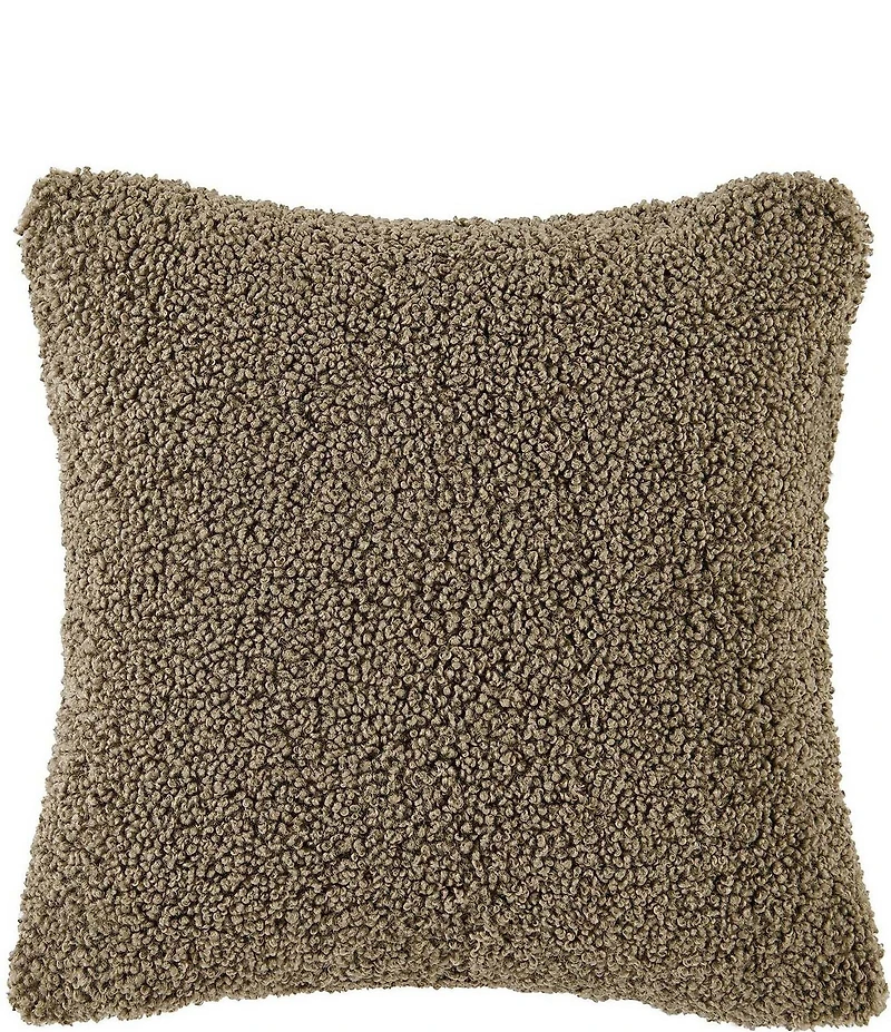 HiEnd Accents Teddy Soft Plush Textured Boucle Euro Pillow
