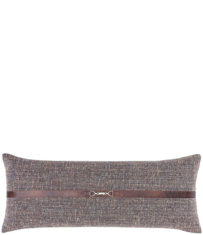 HiEnd Accents Tweed Buckle Detailed Lumbar Pillow