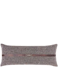 HiEnd Accents Tweed Buckle Detailed Lumbar Pillow