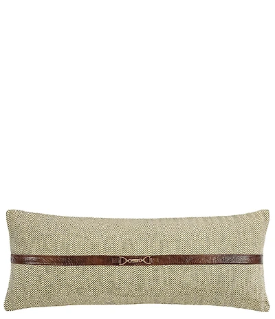 HiEnd Accents Tweed Buckle Detailed Lumbar Pillow