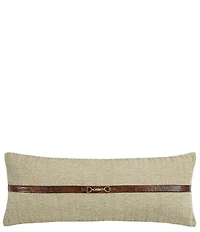 HiEnd Accents Tweed Buckle Detailed Lumbar Pillow