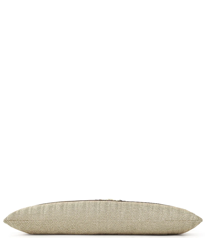 HiEnd Accents Tweed Buckle Detailed Lumbar Pillow